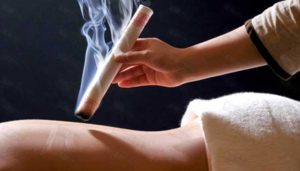 moxibustion therapy is a heat treatment that invigorates the flow of qi